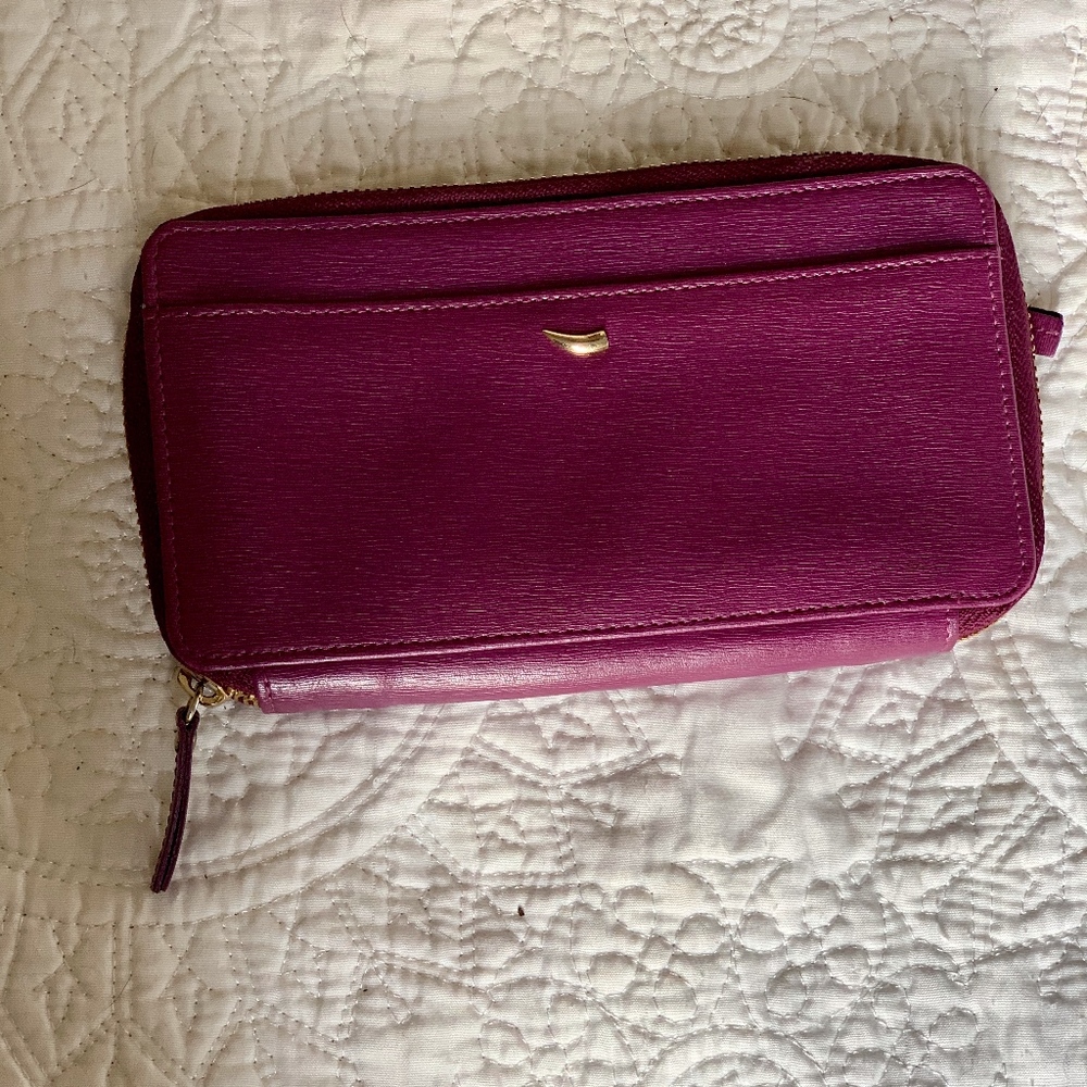 Purple TUSK one zip Wallet